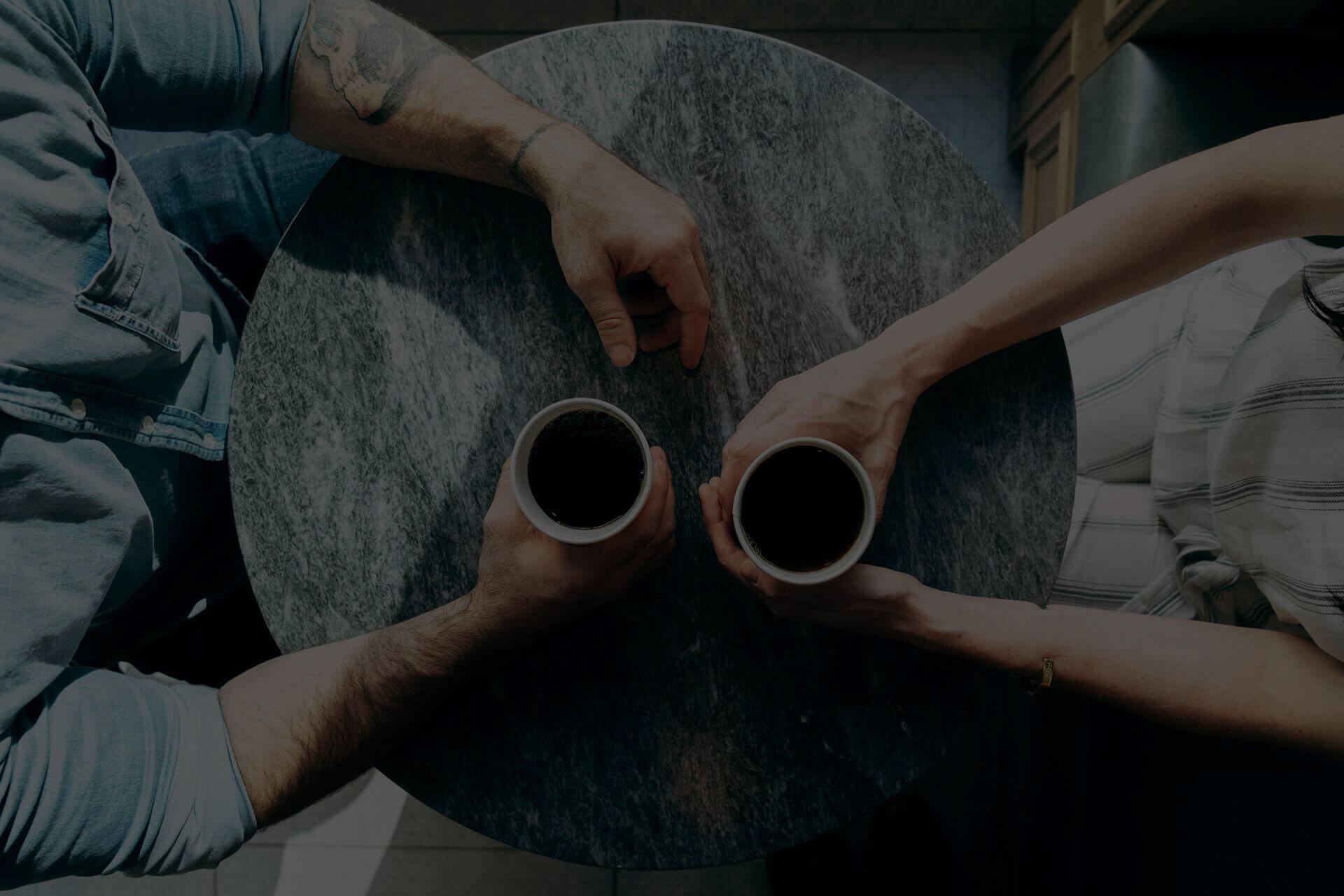 two cup of coffe as background